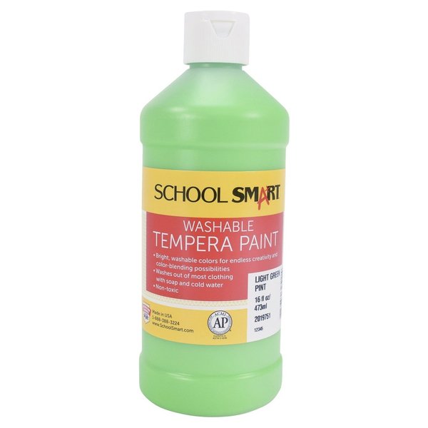 School Smart PAINT TEMPERA WASH LIGHT GREEN PINT SS211742 Zoro